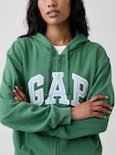 リラックスフィット GAPロゴ ジップアップパーカー-4