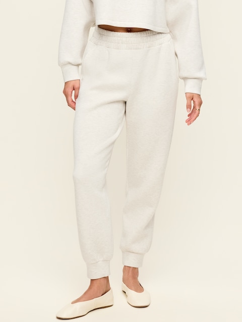 PANTALON DE JOGGING EN MOLLETON QUI REPREND SA FORME À TAILLE HAUTE