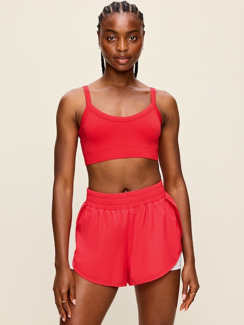 SOUTIEN-GORGE DE SPORT CÔTELÉ À MAINTIEN LÉGER SANS COUTURES