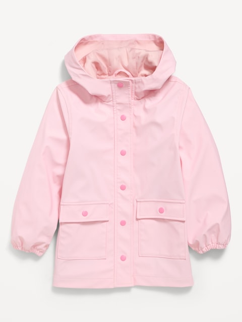 VESTE SURDIMENSIONNÉE HYDRORÉSISTANTE À CAPUCHON POUR FILLE
