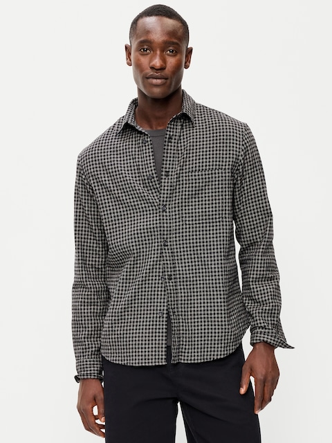 CHEMISE DÉCONTRACTÉE EN FLANELLE À MANCHES LONGUES AVEC POCHE