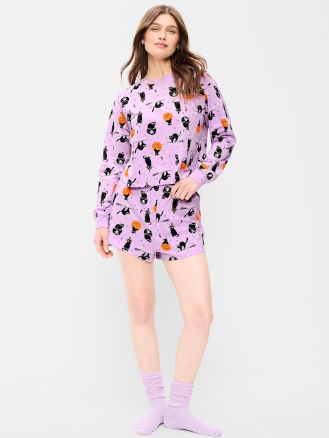 Halloween Pajama T-Shirt and Shorts Set for Women