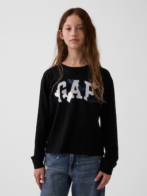 オーバーサイズ フリッピースパンコール グラフィックTシャツ (キッズ)