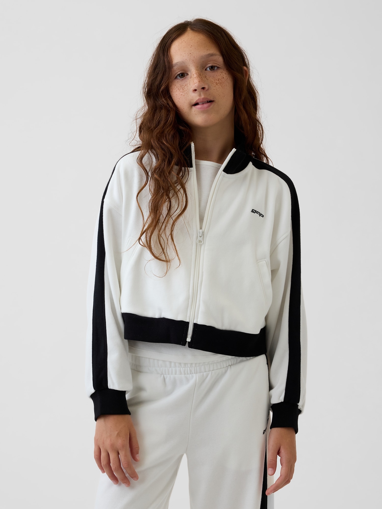 Gap公式オンラインストア | Kids VintageSoft Terry Relaxed Track Jacket