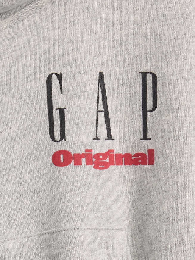 ヴィンテージソフト フレンチテリー オーバーサイズ GAPロゴジップアップパーカー (キッズ)-4