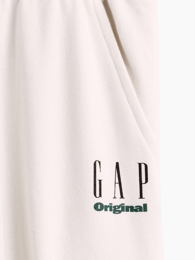 ヴィンテージソフト フレンチテリー GAPロゴ ワイド スウェットパンツ (キッズ)-4