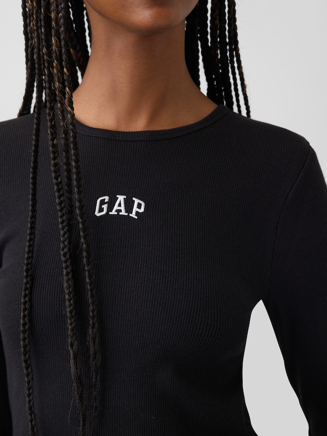 モダン リブ GAPロゴTシャツ-3