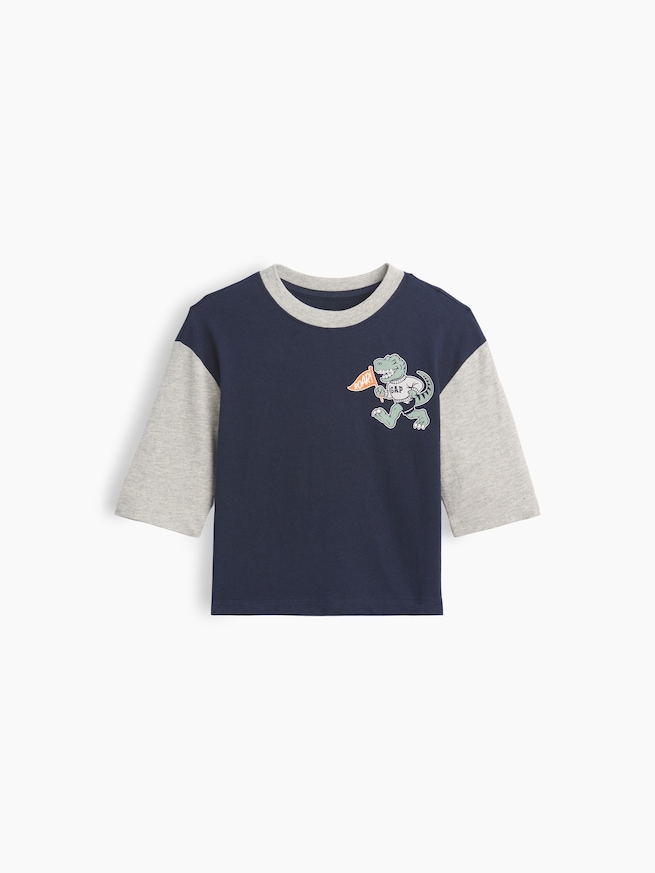 カラーブロック グラフィックTシャツ (幼児・ベビー)-0