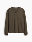 リラックスフィット ヘンリーネックTシャツ-4