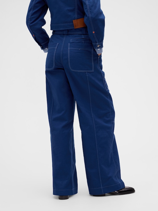 GapStudio キャンバス ベルト ユーティリティパンツ-4