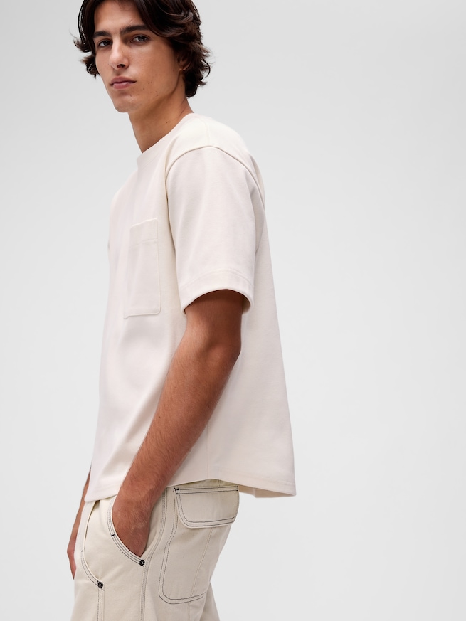 GapStudio エクストラヘビーウェイト ポケットTシャツ-4