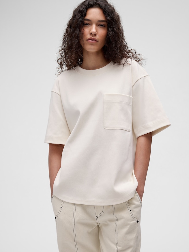 GapStudio エクストラヘビーウェイト ポケットTシャツ-3
