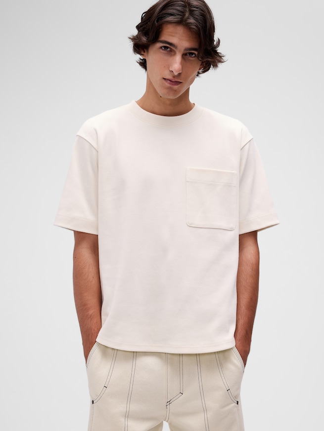 GapStudio エクストラヘビーウェイト ポケットTシャツ-0