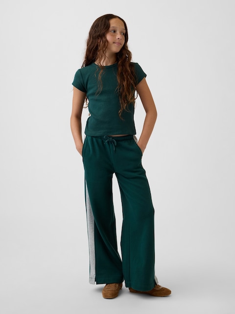 PANTALON BALLON EN COTON OUATÉ VINTAGEDOUX DE STYLE UNIVERSITAIRE POUR ENFANT