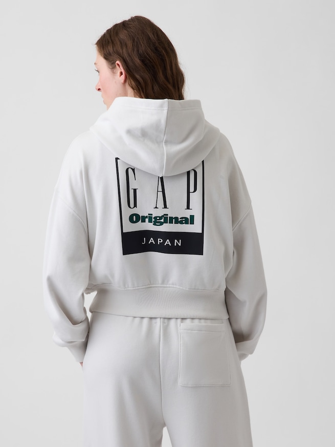 ヘビーウェイト フレンチテリー オーバーサイズ GAPロゴ ジップアップパーカー-2