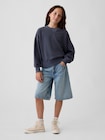 ヴィンテージソフト オーバーサイズ スプリットヘム スウェットシャツ (キッズ)-1