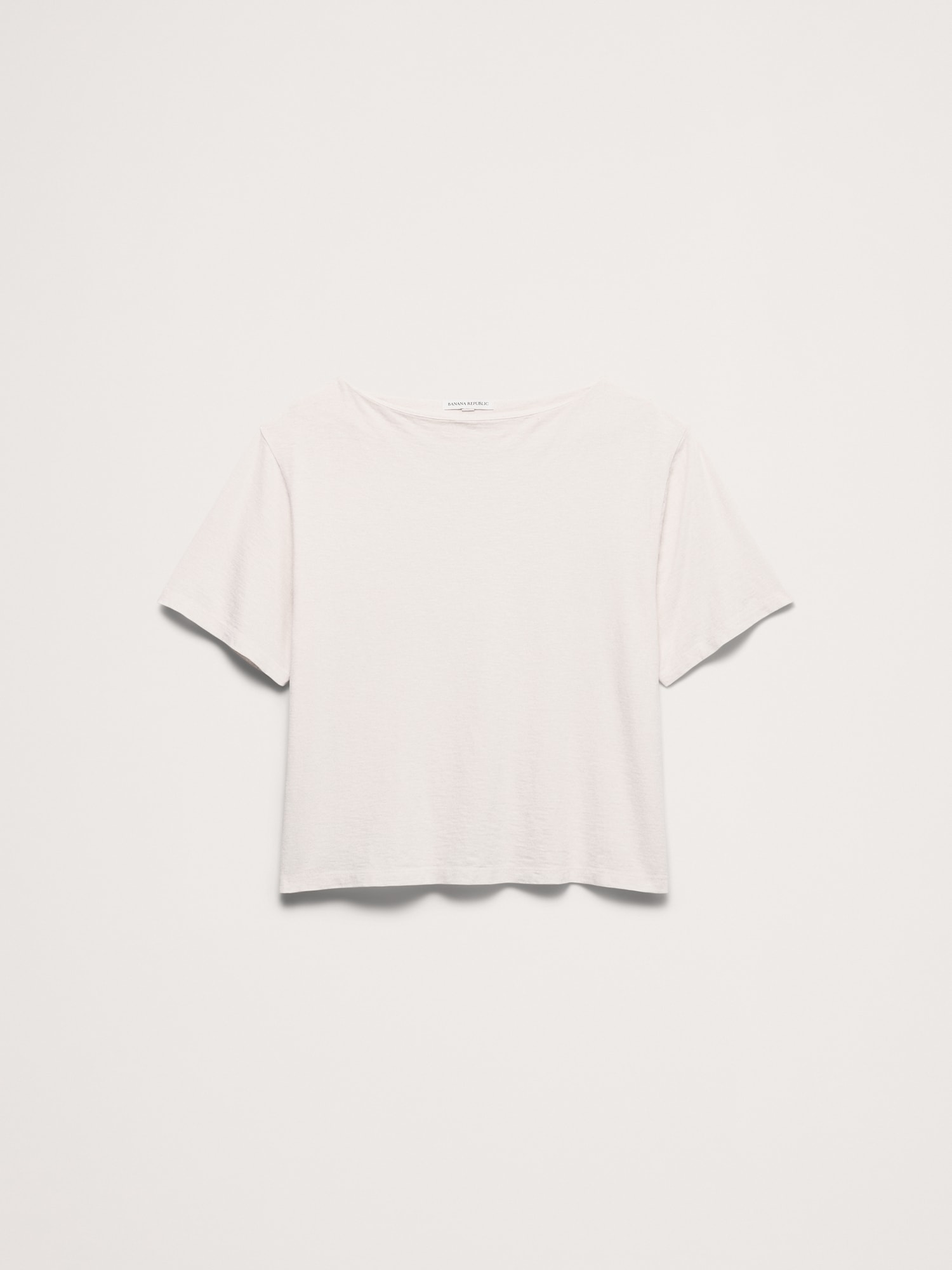 コットン スラブ クルーネック Tシャツ-3