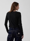 リブ クロップド GAPロゴTシャツ-2