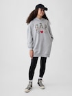 オーバーサイズ フレンチテリー パーカーワンピース (キッズ)-3