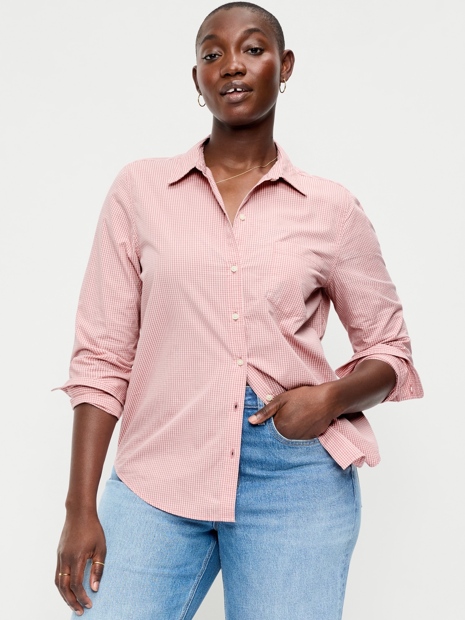 dress shirts for work women's All American Clothing Co or travel siliteelon Short Sleeve Button Down