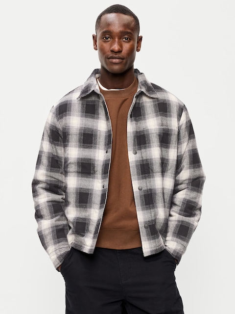 VESTE-CHEMISE COURTE ISOTHERME EN FLANELLE