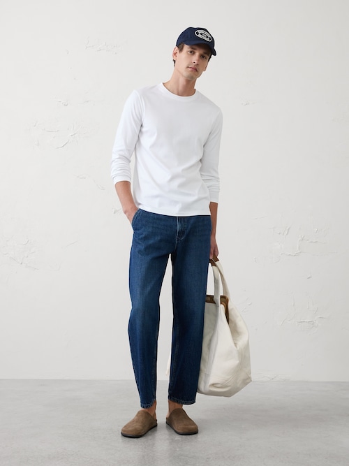 BR ファクトリー Luxe Touch スリムフィット ロングスリーブ Tシャツ