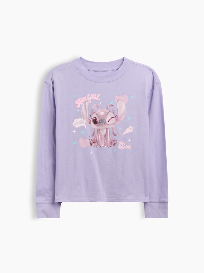 GapKids x ディズニー リロ・アンド・スティッチ オーバーサイズ グラフィックTシャツ-0
