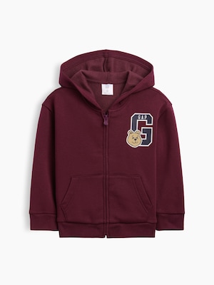 babyGap リラックスフィット ブラナンベア GAPロゴ ジップアップパーカー