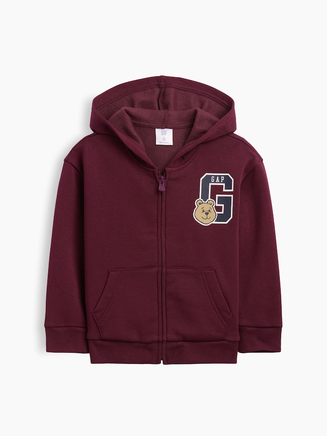 babyGap リラックスフィット ブラナンベア GAPロゴ ジップアップパーカー-0