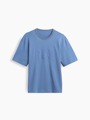 ヘビーウェイト リラックスフィット GAPロゴ クロップドTシャツ