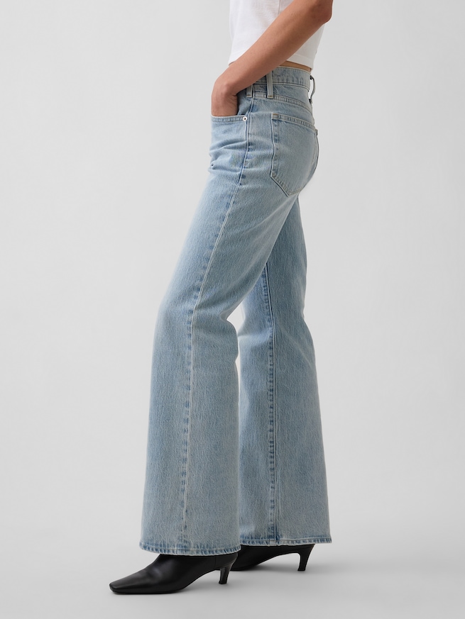 ミッドライズ リラックスフィット フレアデニム-2