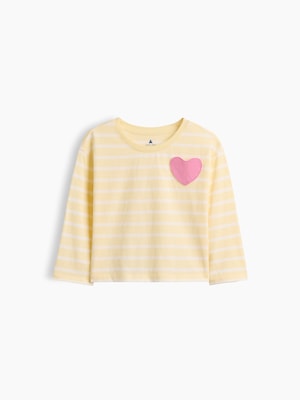 ハートポケット ストライプTシャツ (幼児・ベビー)