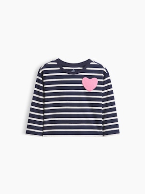 ハートポケット ストライプTシャツ (幼児・ベビー)