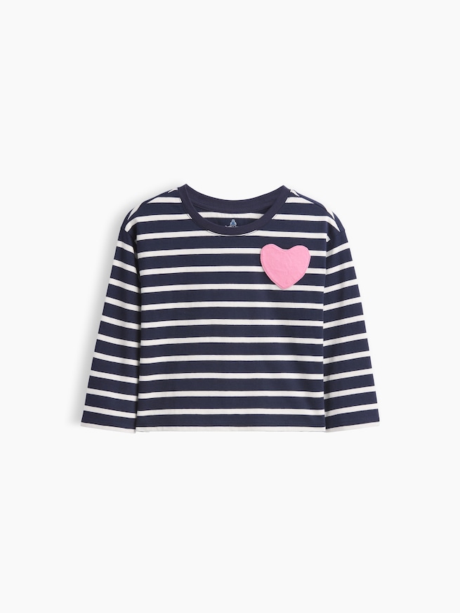 ハートポケット ストライプTシャツ (幼児・ベビー)-0