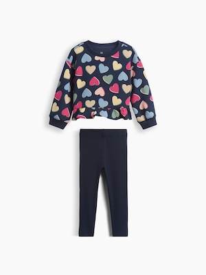 ペプラム スウェットシャツ & レギンス コーデセット (幼児・ベビー)