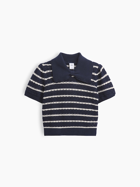 CHANDAIL À COL EN BOUCLE EN TRICOT POINTELLE POUR TOUT-PETIT ET BÉBÉ