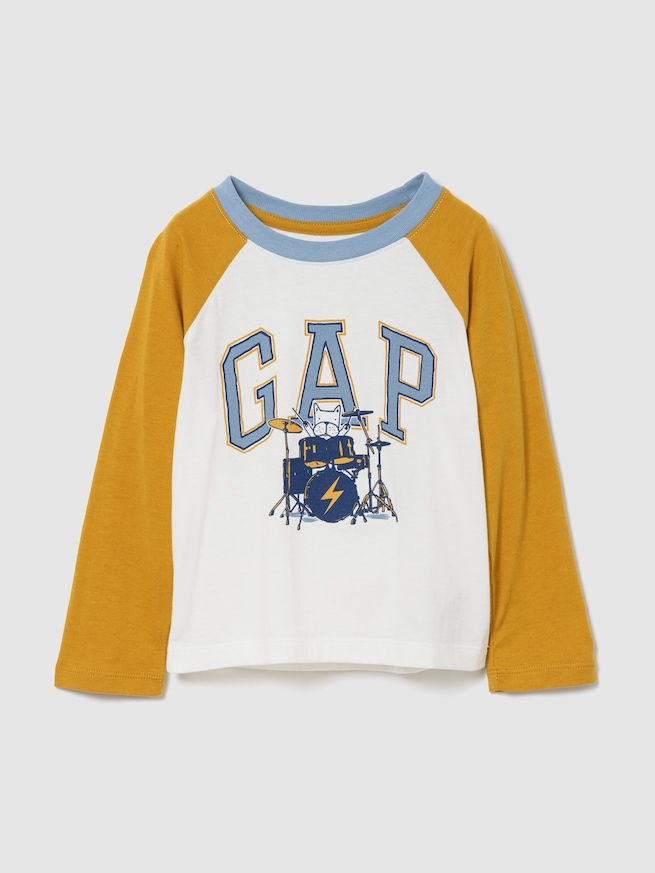 babyGap カラーブロック GAPロゴTシャツ-0