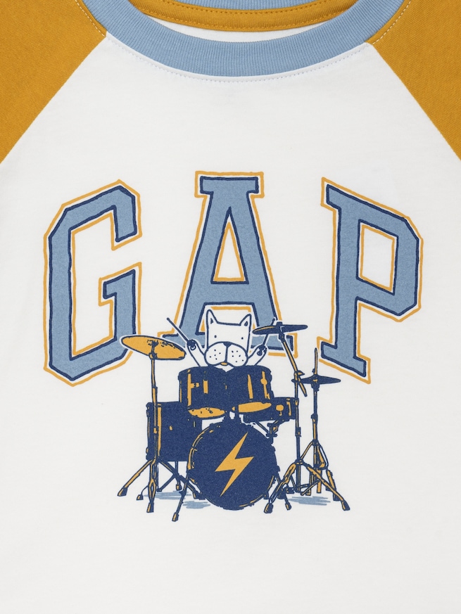babyGap カラーブロック GAPロゴTシャツ-2