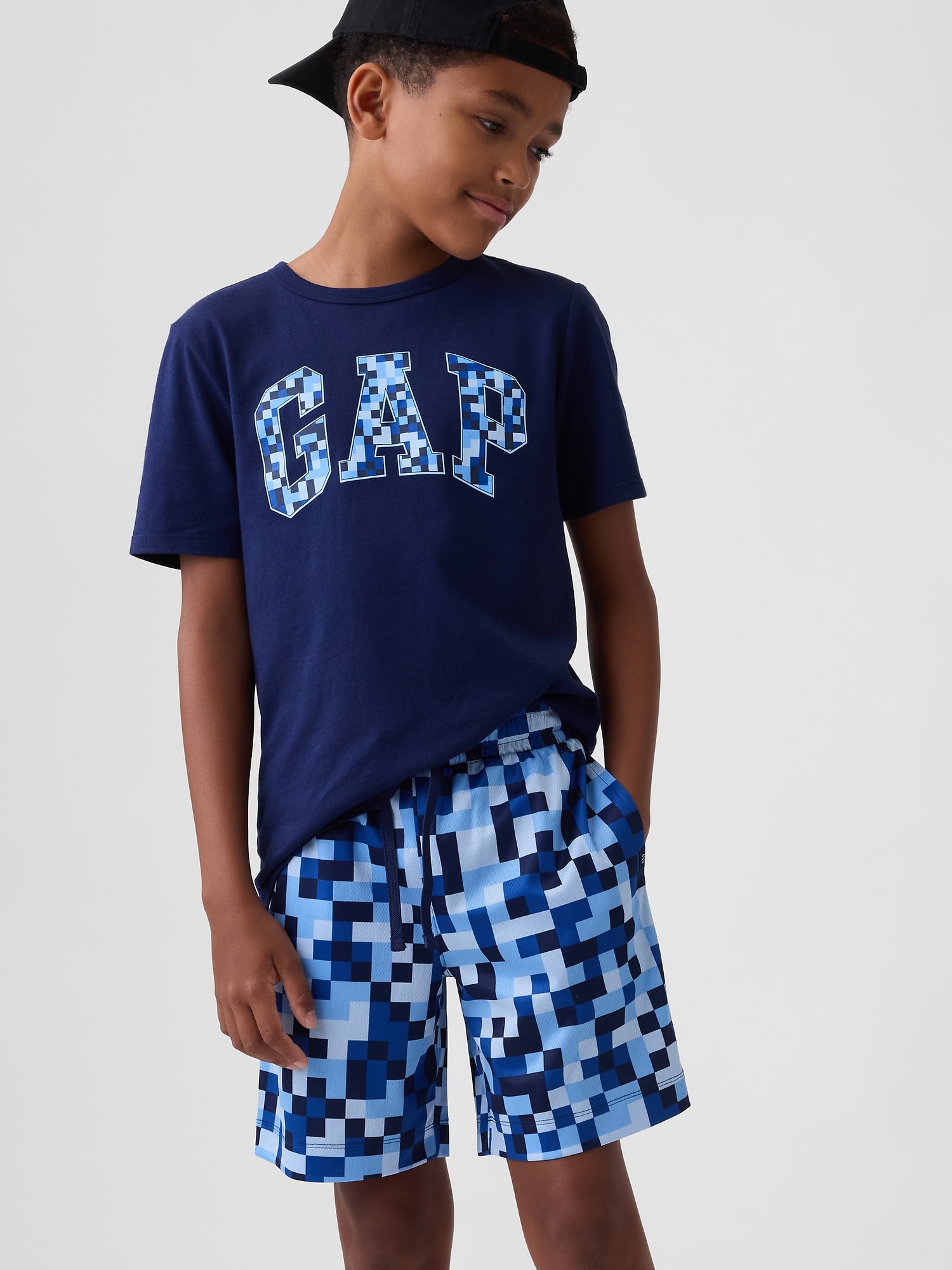 Kids 100% Recycled Pull-On Mesh Shorts