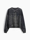GapStudio プリント デニム スウェットシャツ-8