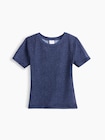 GapStudio プリント デニム シアーTシャツ-5