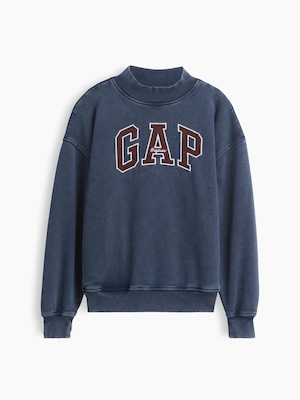 ヴィンテージソフト オーバーサイズ モックネック GAPロゴ スウェットシャツ