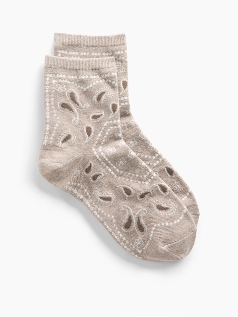 CHAUSSETTES COURTES À MOTIF CACHEMIRE
