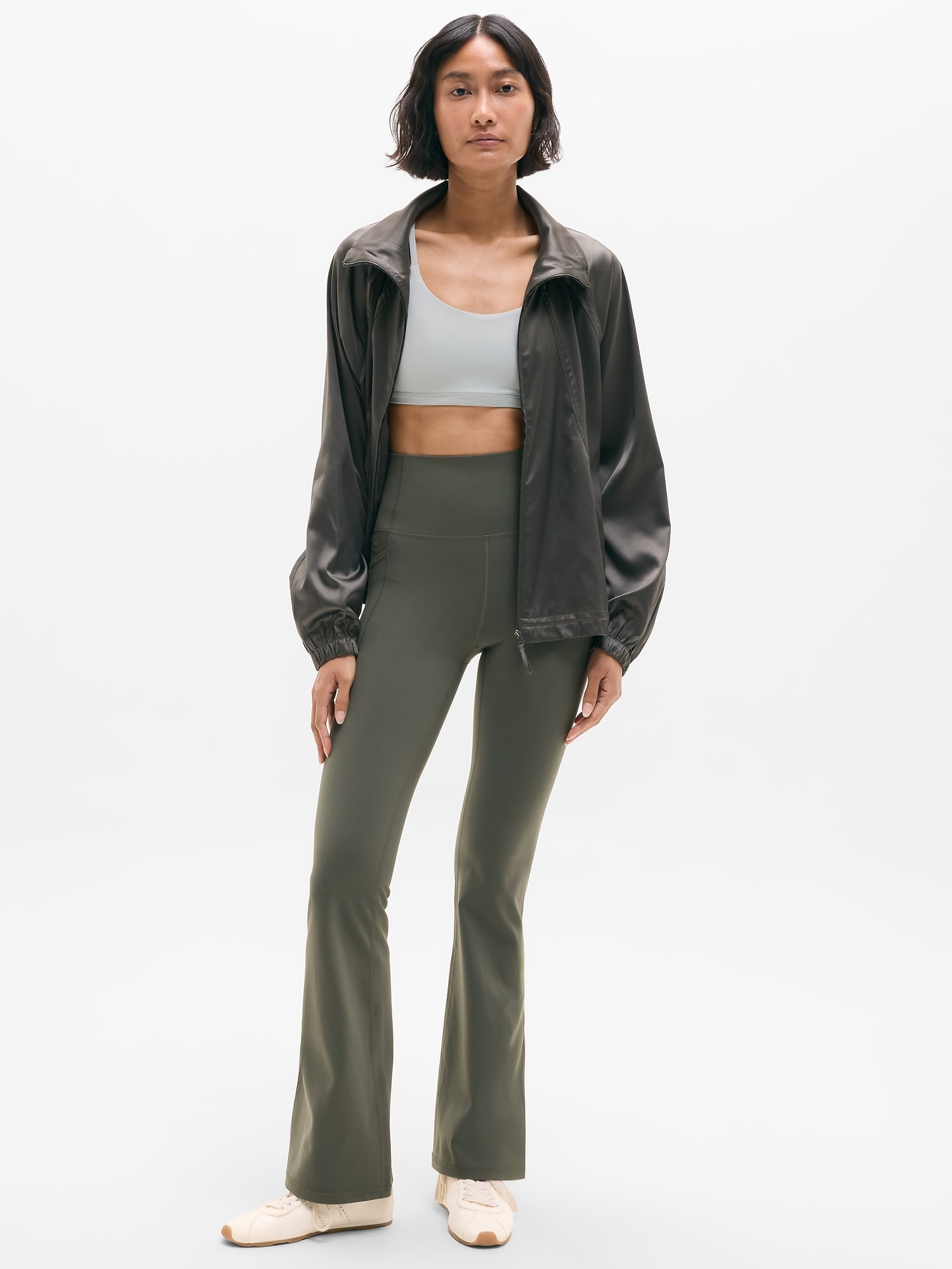 Athleta Salutation Stash Flare Pant In Jungle