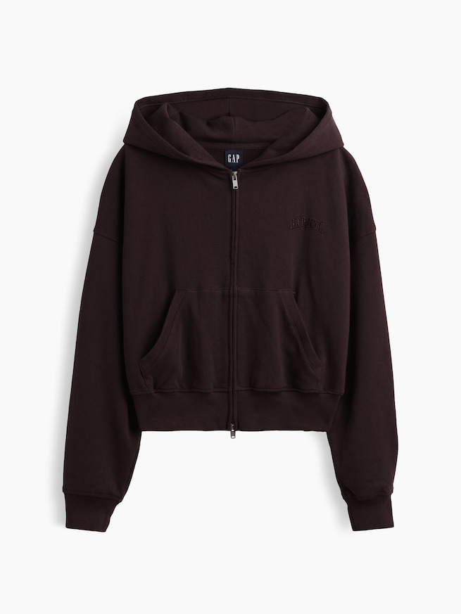 フレンチテリー GAP NYC オーバーサイズ ジップアップパーカー-5