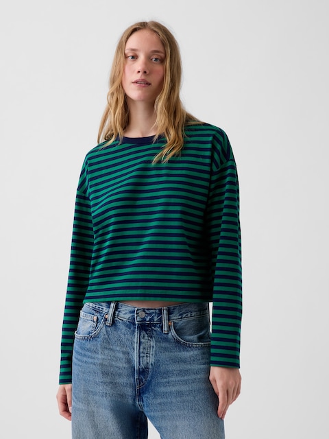 T-SHIRT SURDIMENSIONNÉ COURT EN TRICOT