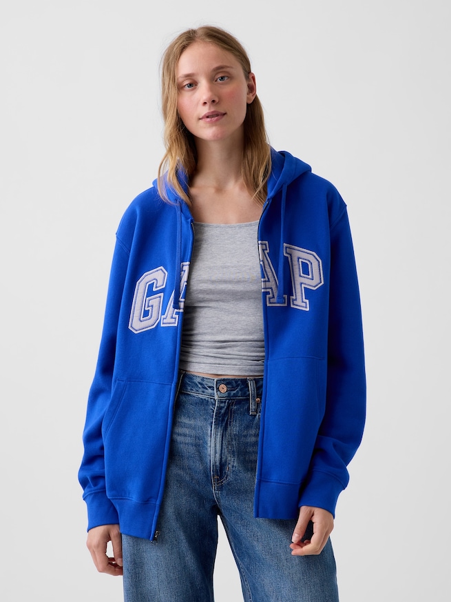 GAPアーチロゴ フルジップ パーカー-4