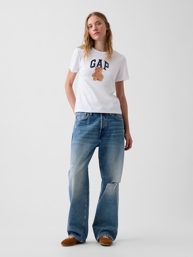 オーガニックコットン ヴィンテージソフト GAPロゴTシャツ-1