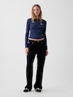 リブ GAPロゴ ヘンリーネックTシャツ-1