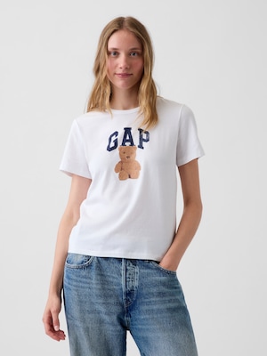 オーガニックコットン ヴィンテージソフト GAPロゴTシャツ